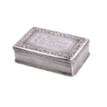 A VICTORIAN SILVER RECTANGULAR SNUFF BOX