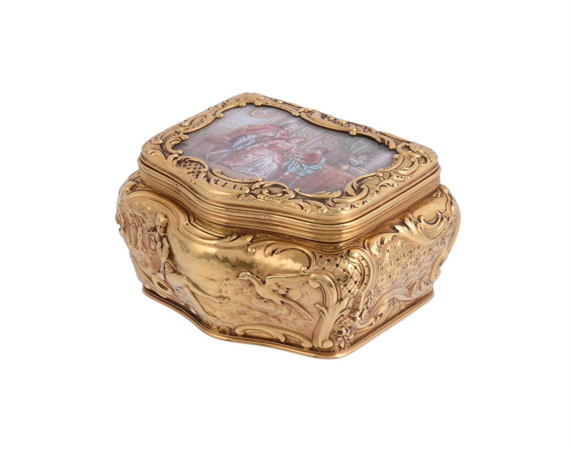 A 19TH CENTURY FRENCH GOLD AND ENAMEL BOX - Bild 3 aus 5