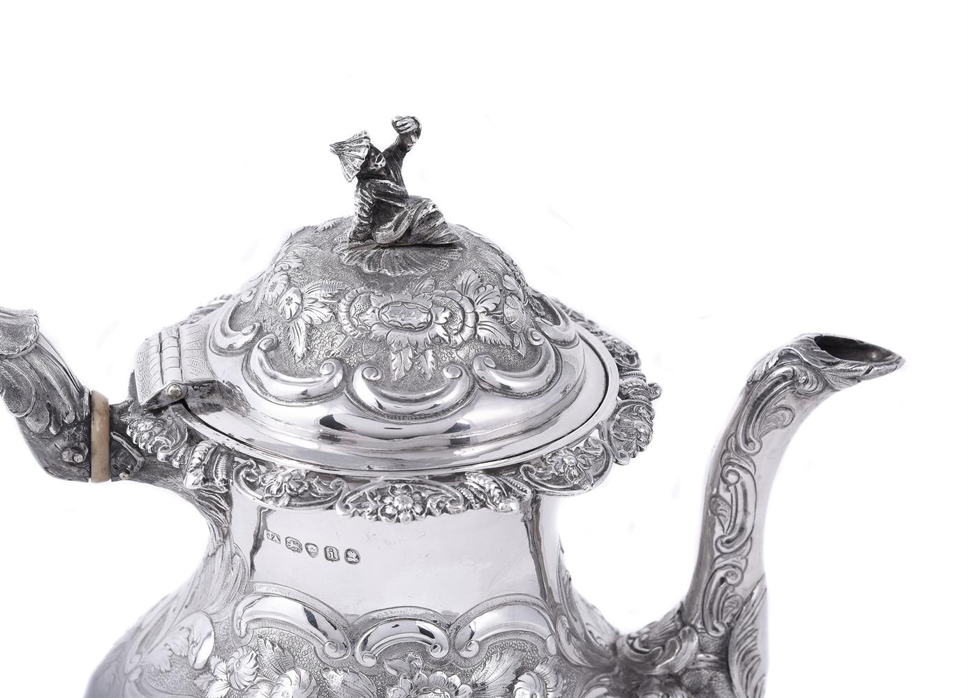 Y A GEORGE IV SILVER FOUR PIECE BALUSTER TEA AND COFFEE SET - Image 2 of 4