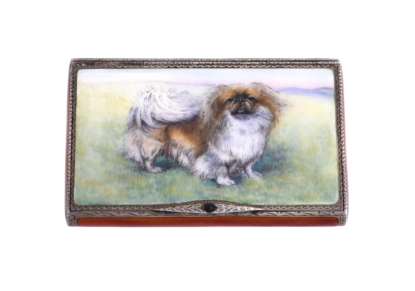 A SILVER AND ENAMEL RECTANGULAR BOX - Image 2 of 4