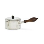 AN INDIAN COLONIAL SILVER SAUCEPAN