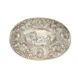 A GERMAN SILVER OVAL PLATTER