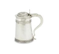 AN INDIAN COLONIAL SILVER SMALL TAPERED TANKARD