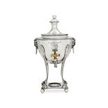 Y A GEORGE III SILVER TEA URN