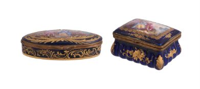 TWO 19TH CENTURY CONTINENTAL SEVRES STYLE BOXES