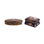 TWO 19TH CENTURY CONTINENTAL SEVRES STYLE BOXES