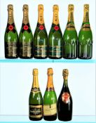 Mixed Vintage and Non Vintage Champagne