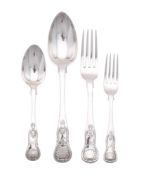 A COLLECTION OF SCOTTISH SILVER SINGLE STRUCK PATTERN FLATWARE