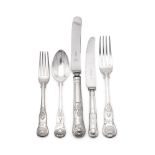 A COLLECTION OF SILVER KINGS PATTERN FLATWARE