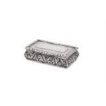 A GEORGE IV SILVER SNUFF BOX