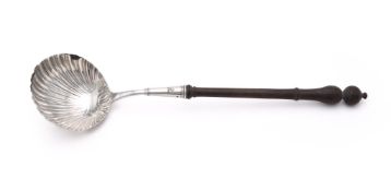 A GEORGE III SILVER LADLE