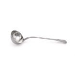 A GEORGE IV SILVER KING'S PATTERN SOUP LADLE