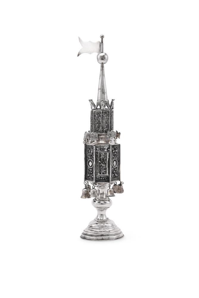 A RUSSIAN SILVER SPICE TOWER