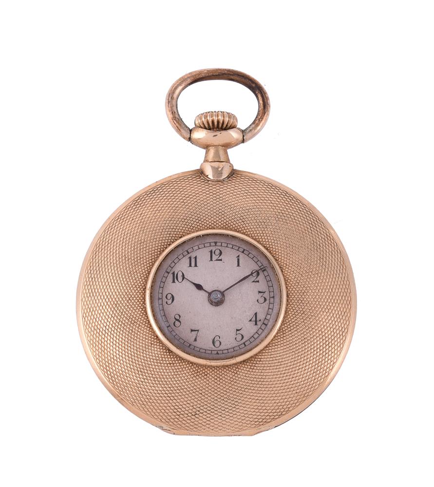 UNSIGNED, AN 18 CARAT GOLD KEYLESS WIND FOB WATCH