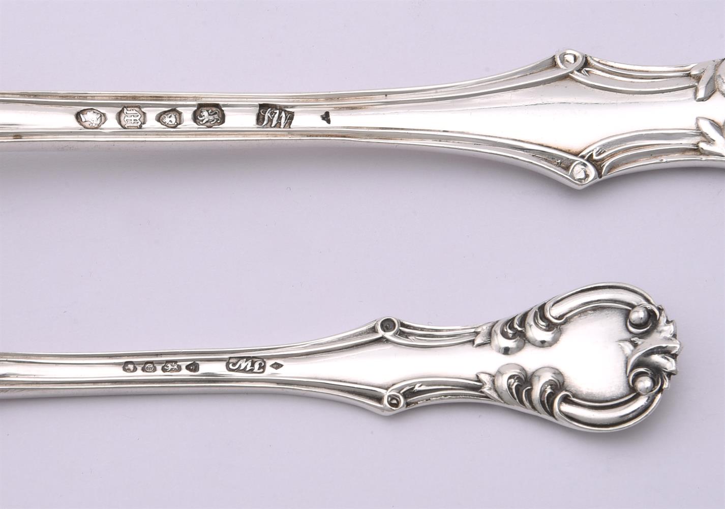 FOUR VICTORIAN SILVER VICTORIA PATTERN TABLE SPOONS AND TWO TEA SPOONS - Image 3 of 3
