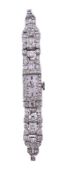 BAUME & MERCIER, LADY'S PRECIOUS WHITE METAL AND DIAMOND COCKTAIL WATCH