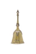 A SILVER GILT TABLE BELL