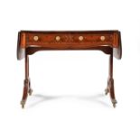 A MAHOGANY SOFA TABLE IN GOTHIC REVIVAL TASTE