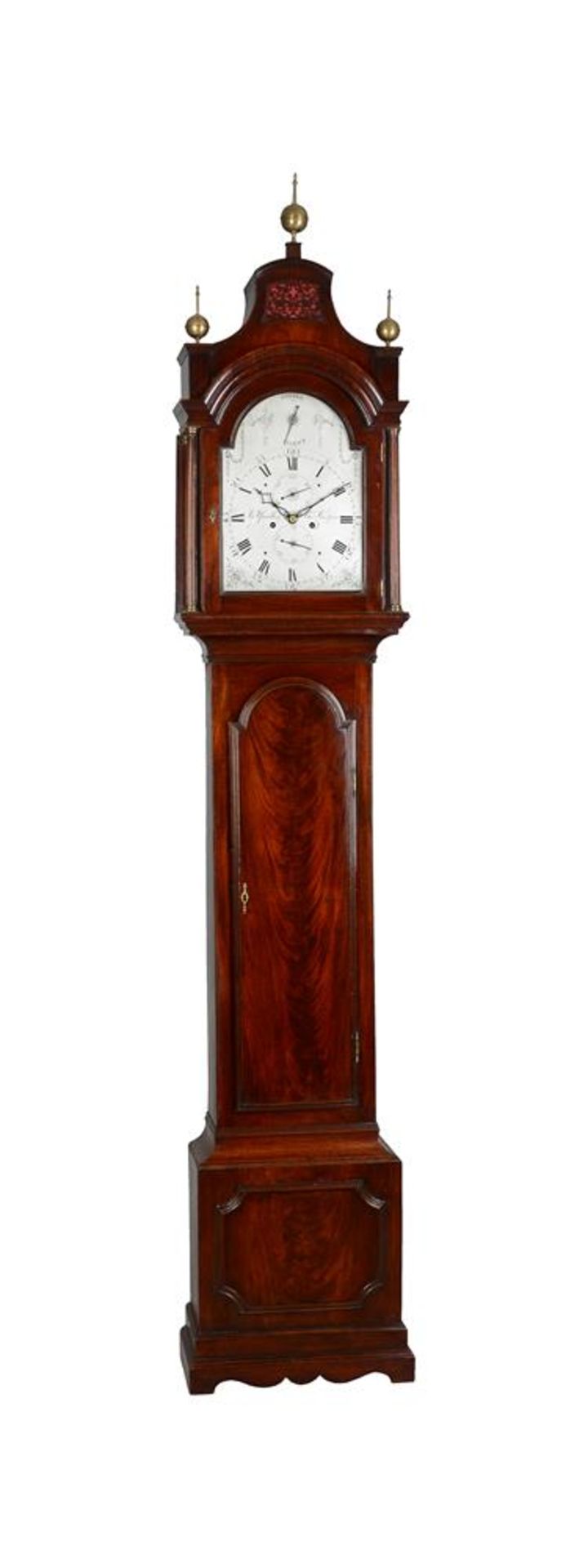 A GEORGE III MAHOGANY LONGCASE CLOCK