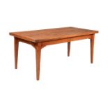 A FRENCH FRUITWOOD PROVINCIAL DRAW LEAF TABLE