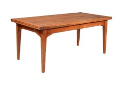 A FRENCH FRUITWOOD PROVINCIAL DRAW LEAF TABLE