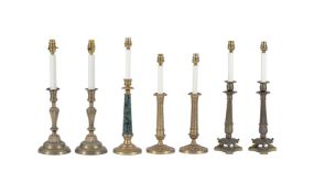 A COLLECTION OF TABLE LAMPS