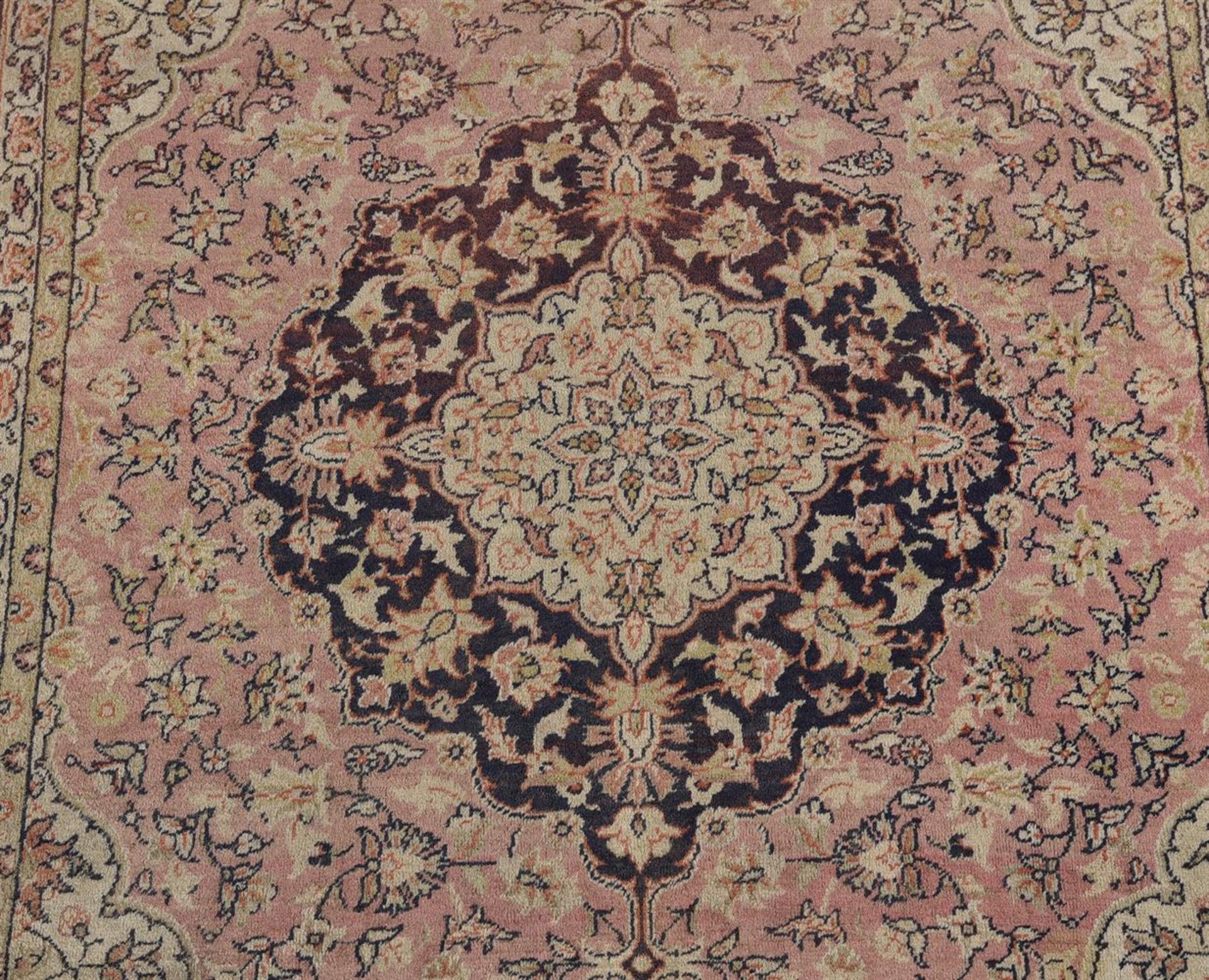 A TABRIZ RUG IN AUBUSSON STYLE - Image 2 of 3
