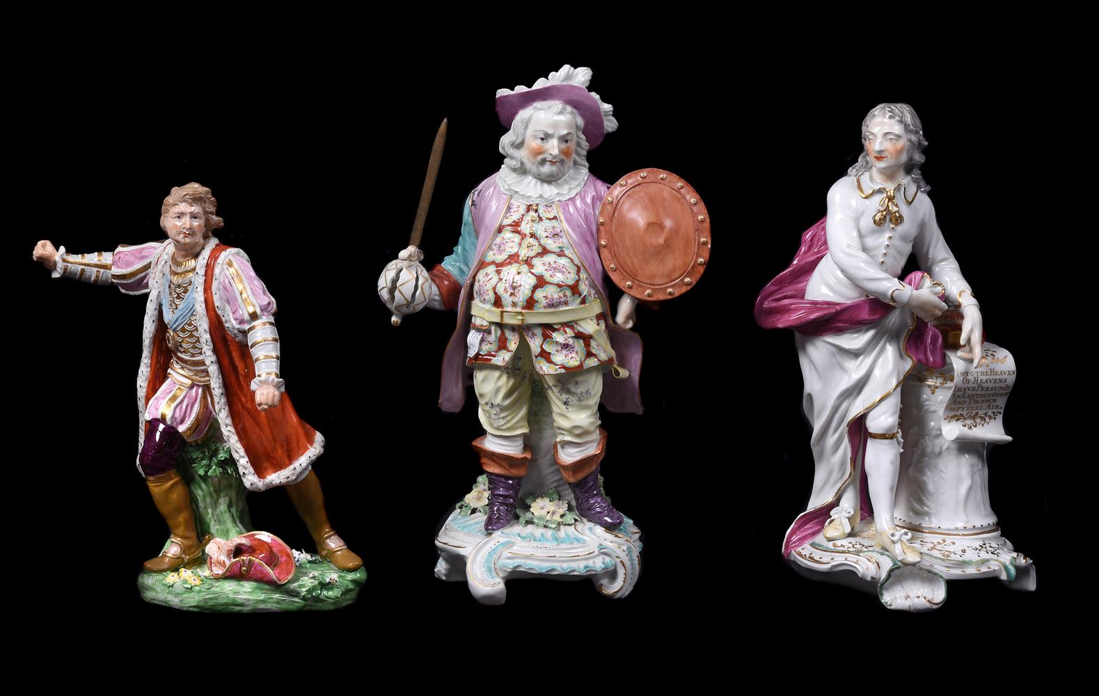 THREE DERBY PORCELAIN FIGURES