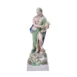 A STAFFORDSHIRE PEARLWARE FIGURE OF APOLLO