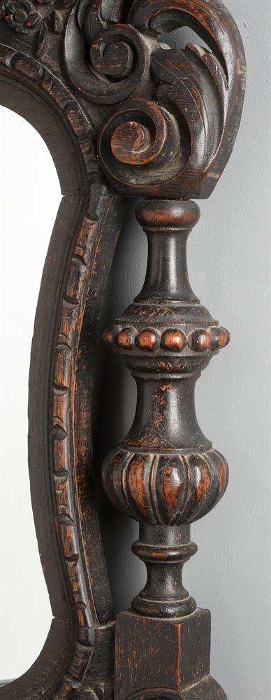 A PAIR OF CARVED OAK WALL MIRRORS IN LATE 17TH CENTURY STYLE - Image 3 of 3