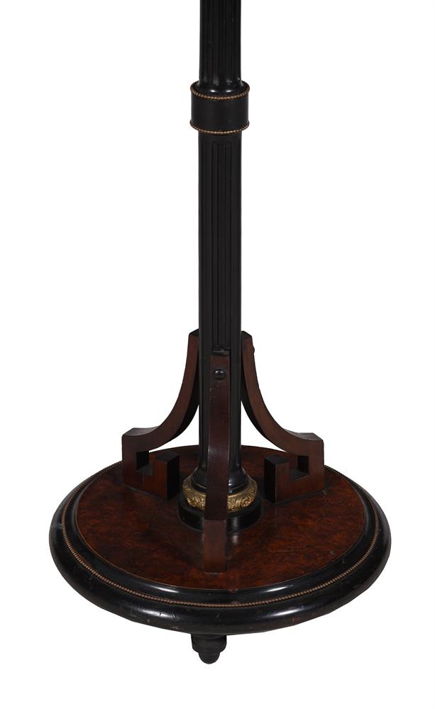 AN AESTHETIC MOVEMENT AMBOYNA AND EBONISED TORCHERE STAND - Image 2 of 4