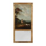 A GILTWOOD AND COMPOSITION PIER MIRROR