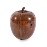 A REGENCY STAINED SOFTWOOD TEA CADDY