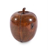 A REGENCY STAINED SOFTWOOD TEA CADDY