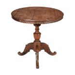 AN ANGLO-INDIAN HARDWOOD CIRCULAR OCCASIONAL TABLE