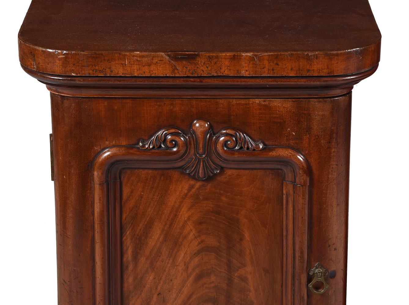 A PAIR OF MAHOGANY PEDESTAL CUPBOARDS - Image 2 of 3