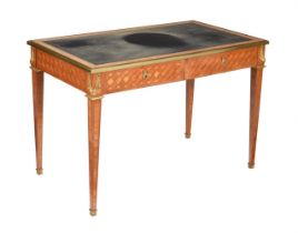 Y A KINGWOOD AND PARQUETRY WRITING DESK, IN LOUIS XVI STYLE
