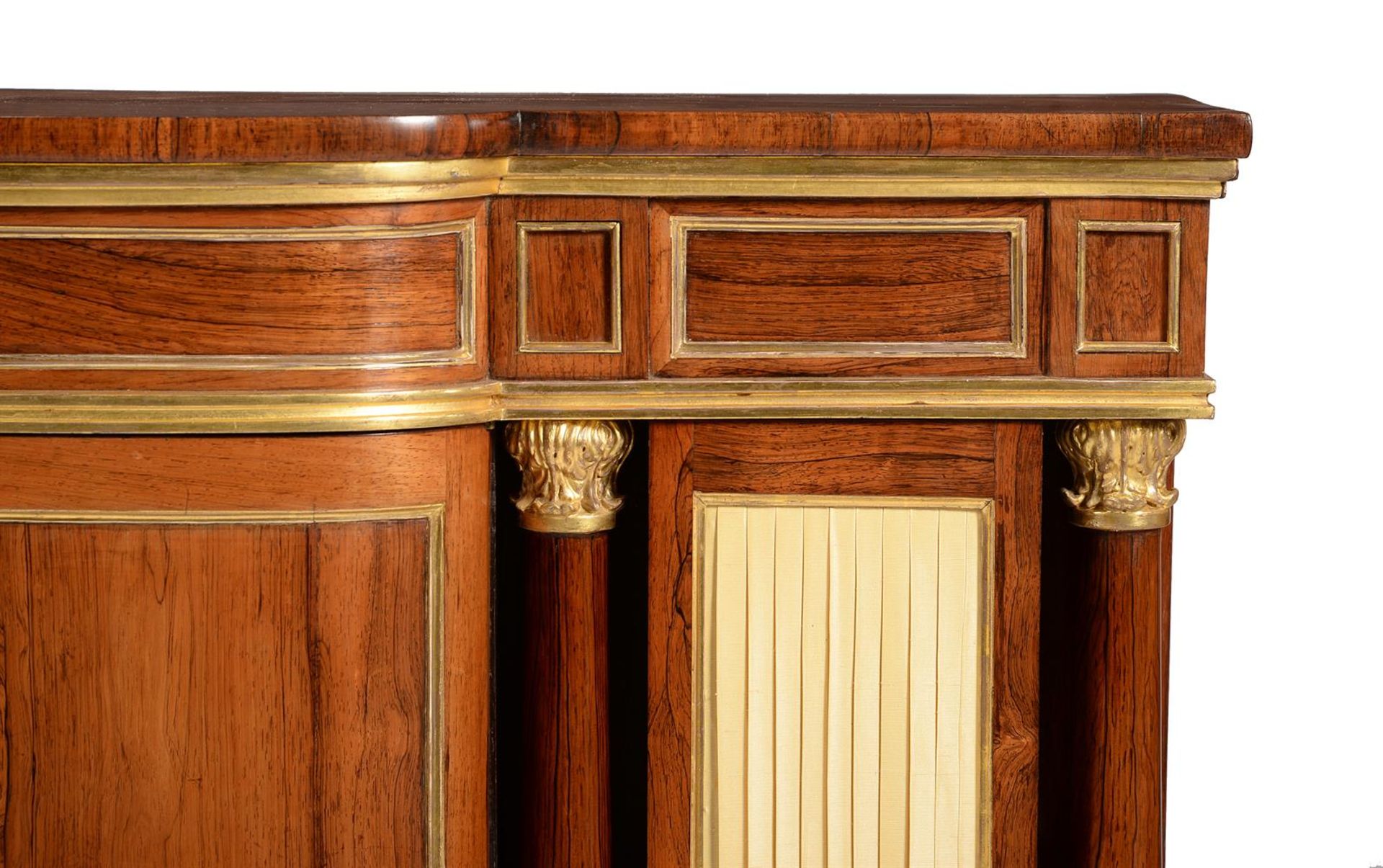 Y A ROSEWOOD AND PARCEL GILT SIDE CABINET IN REGENCY STYLE - Bild 2 aus 3