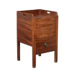 A MAHOGANY TRAY TOP NIGHT COMMODE