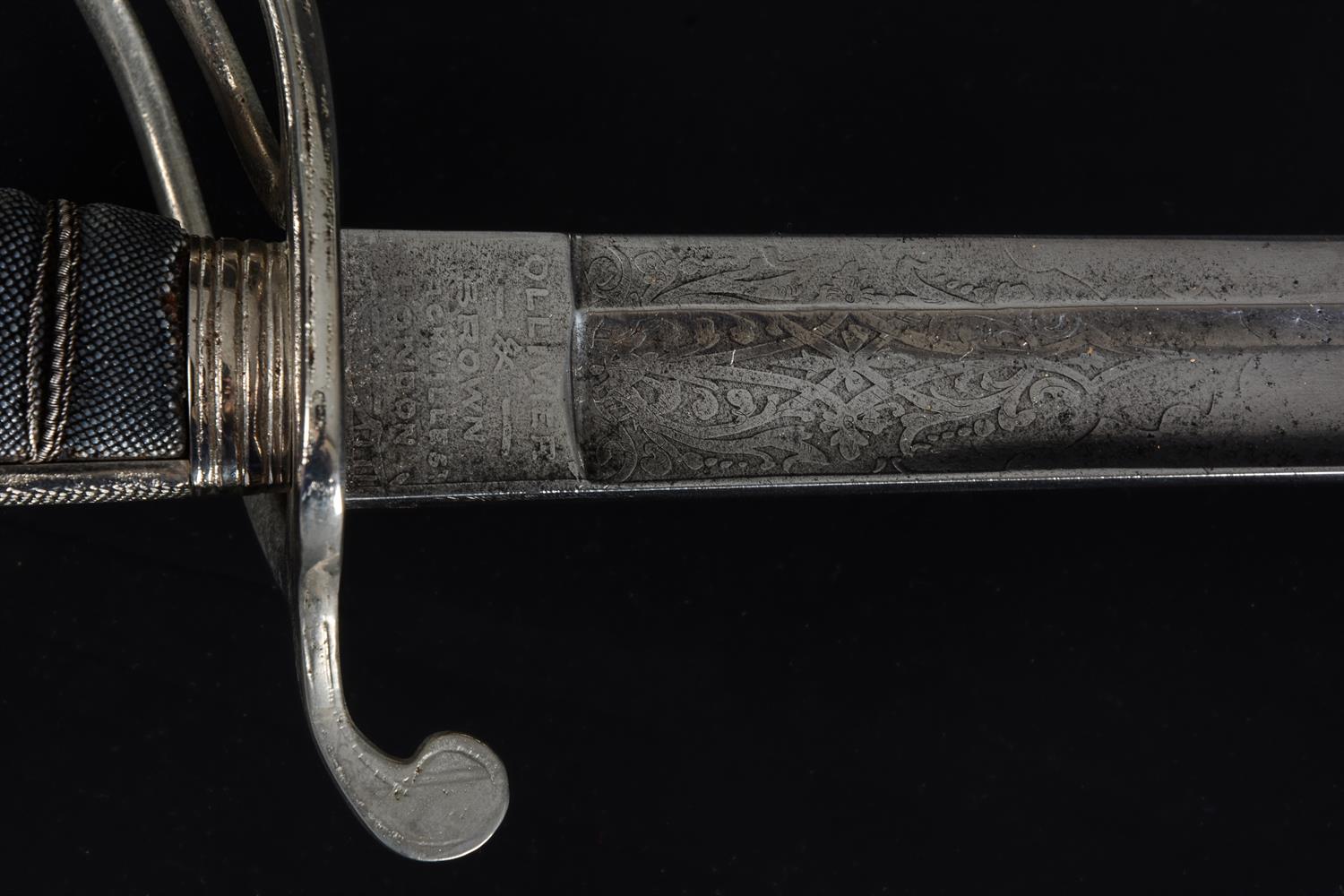 AN OFFICER'S 1821 PATTERN ARTILLERY ISSUE SWORD FOR THE CINQUE PORTS ARTILLERY VOLUNTEERS BY OLLIVIE - Image 4 of 5