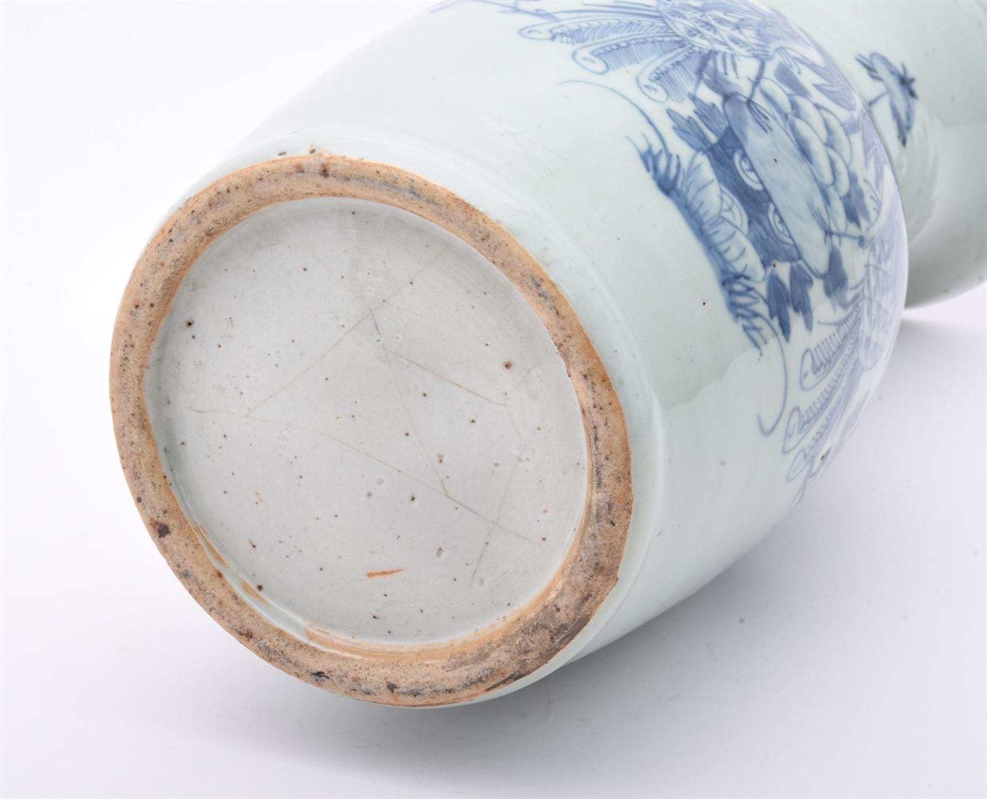 A CHINESE CELADON-GROUND BLUE PAINTED VASE - Image 4 of 4