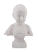 AN ITALIAN MARBLE BUST OF A YOUNG CHILD