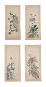 A SET OF FOUR CHINESE PAINTINGS ON SILK