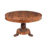 Y A GEORGE IV ROSEWOOD CENTRE TABLE