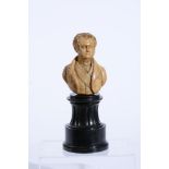 A SCULPTED WAX BUST OF LORD PALMERSTON