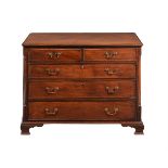 A GEORGE III MAHOGANY CHEST OF DRAWERS