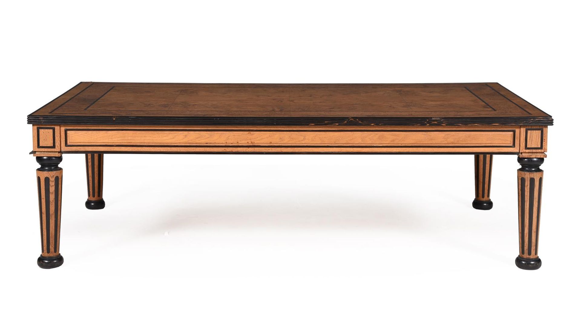 A MODERN WALNUT AND EBONISED LOW TABLE - Image 2 of 4