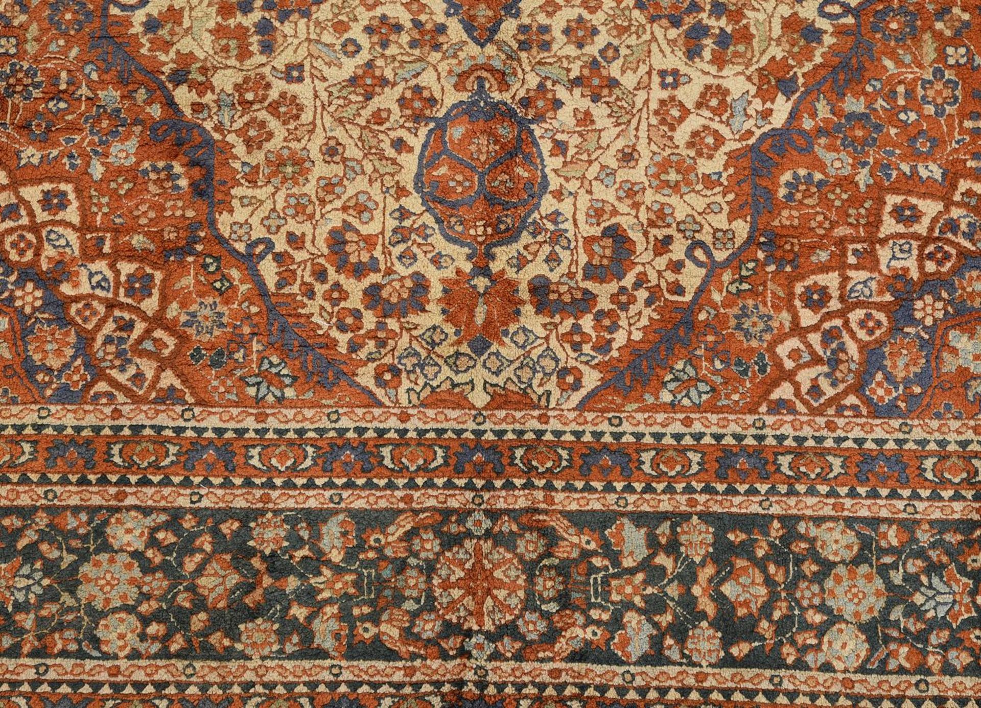 A KASHAN SILK RUG OF MOHTASHAM DESIGN - Image 3 of 3