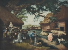AFTER GEORGE MORLAND, THE COTTAGERS; THE WEED BURNER