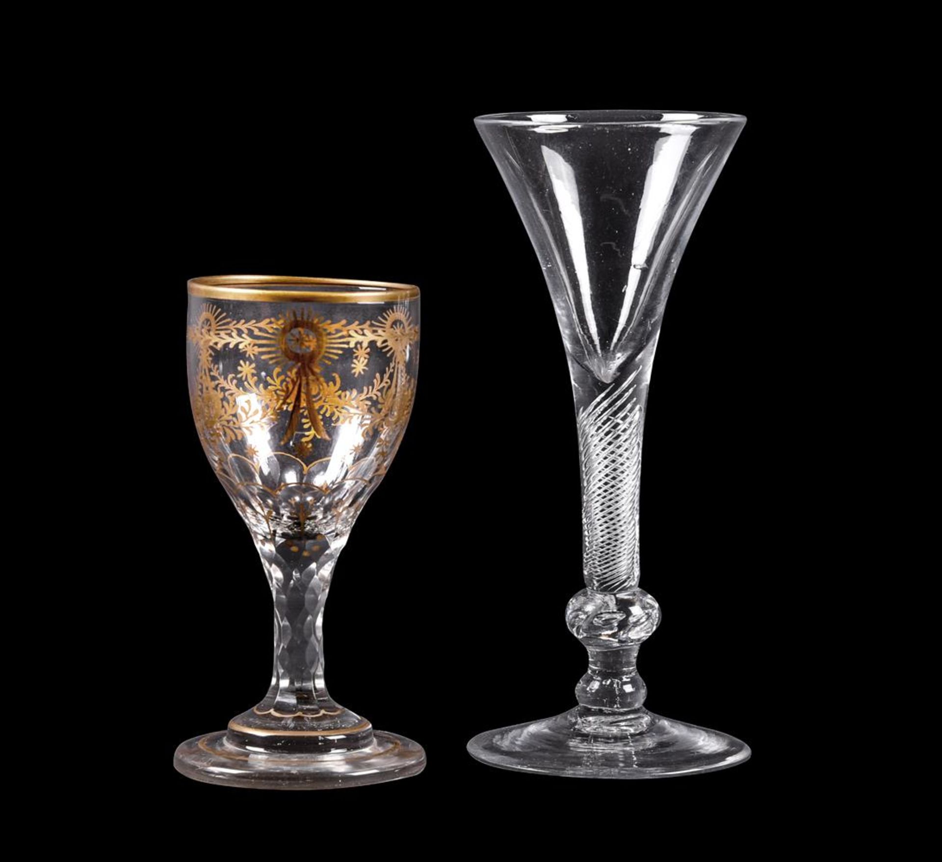 A COMPOSITE STEMMED WINE GLASS